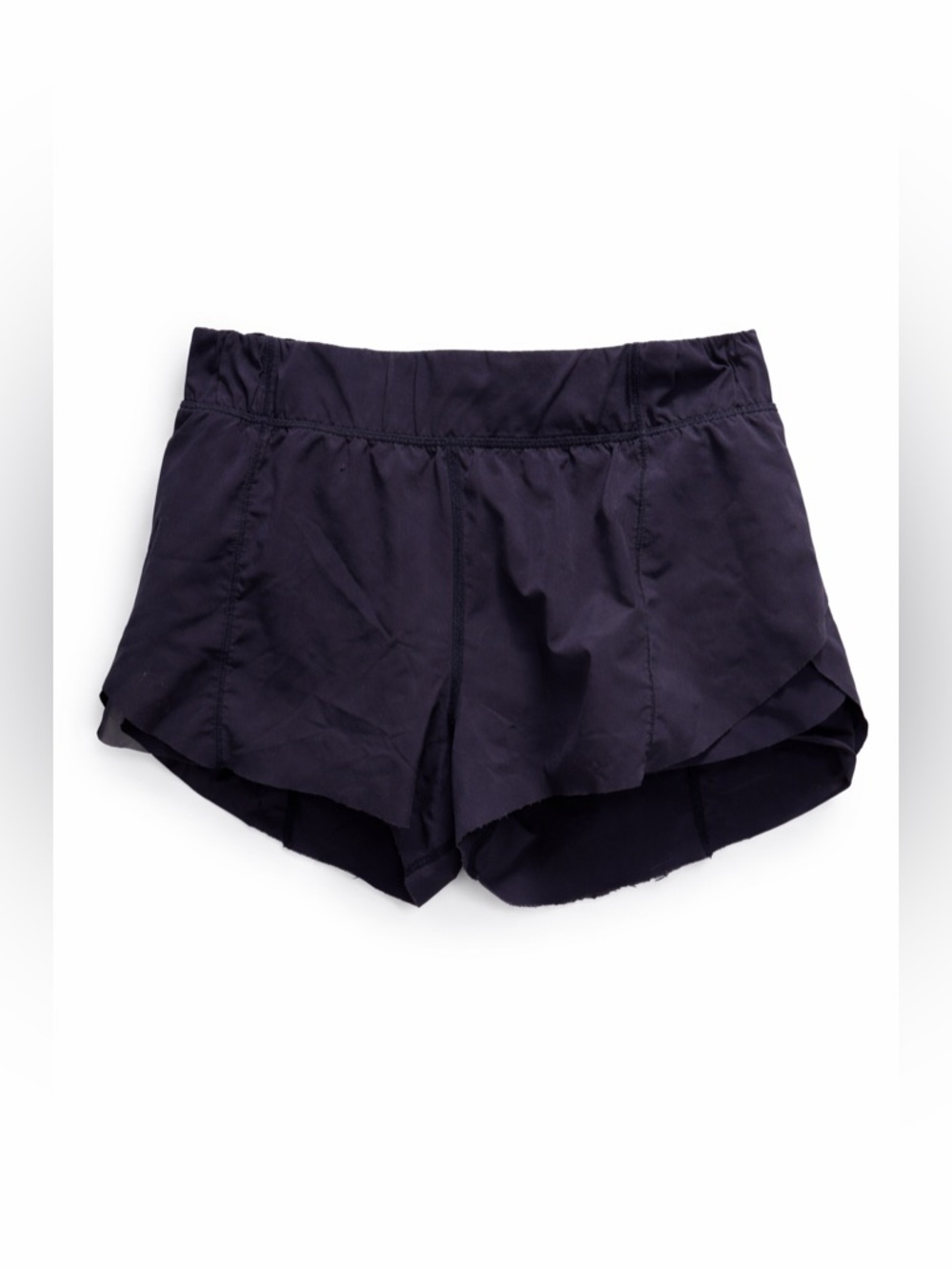 Lululemon Speed Up Scallop Hem Lined Shorts Black Mid Rise Women’s 14 in waist